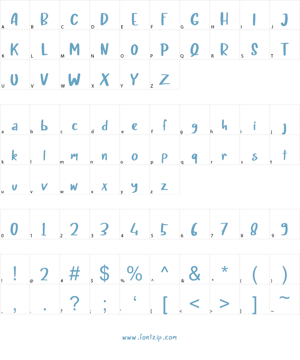 Chery Rush Demo Font Character